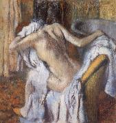 Germain Hilaire Edgard Degas After the Bath,Woman Drying Herself France oil painting artist